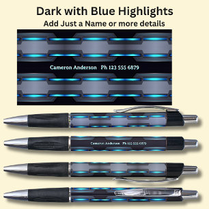 Your Name & Optional Details on Black & Blue  Pen