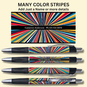 Your Name & Optional Details on Stripes & Blackj Pen