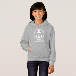 Your Name or Boat Name Sea Anchor Gray & White