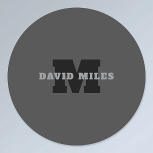 Your Name or Business Name   Modern Masculine Grey