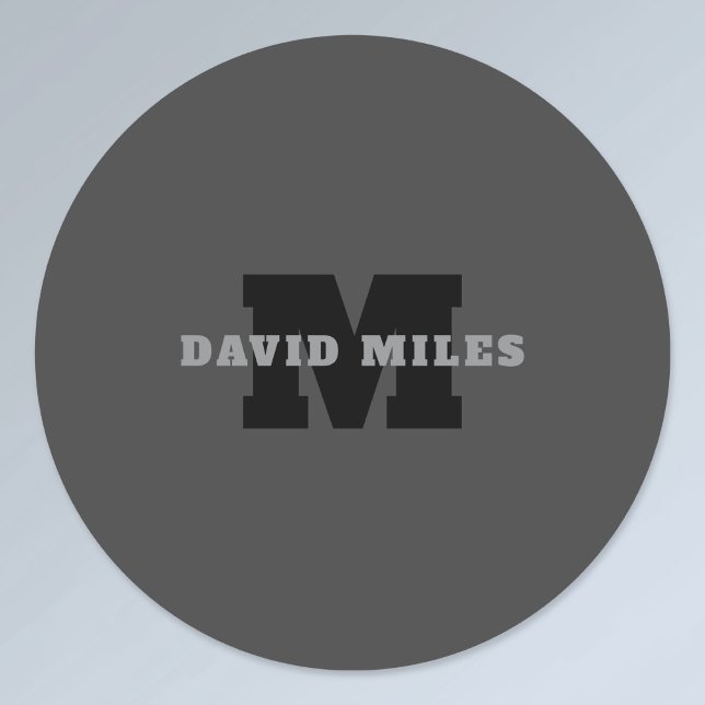 Your Name or Business Name | Modern Masculine Grey (Creator Uploaded)