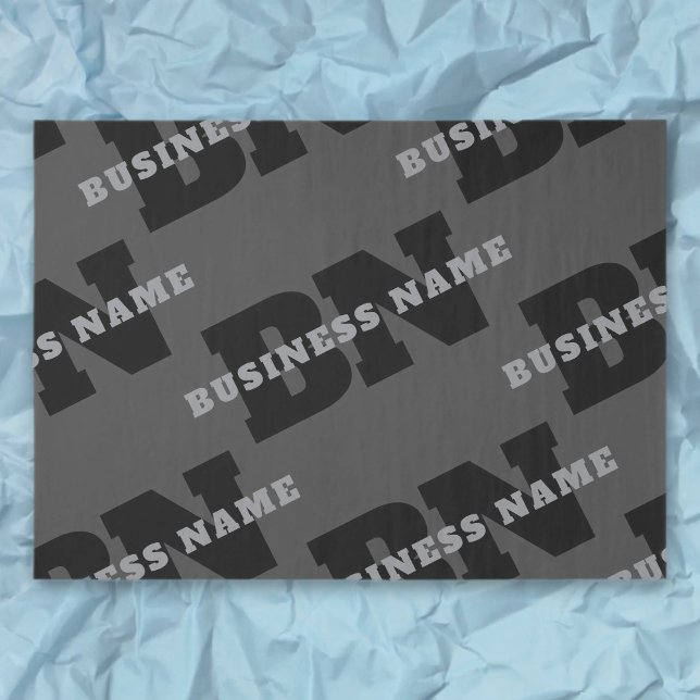 Your Name or Business Name | Modern Masculine Grey Tissue Paper (Creator Uploaded)