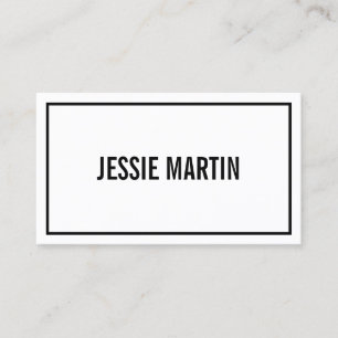Your Name or Business's Name   Modern Black Border Business Card