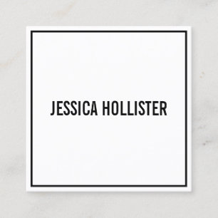 Your Name or Business's Name   Modern Black Border Square Business Card