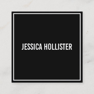 Your Name or Business's Name   Modern White Border Square Business Card