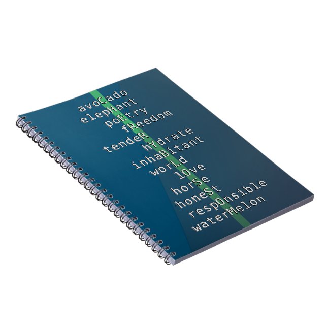 Your name or message with crossword puzzles? Blue Notebook (Right Side)