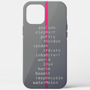 Your name or message with crossword puzzles? iPhone 12 pro max case