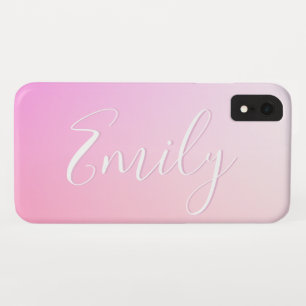 Your Name or Word   Pink Ombre Gradation iPhone XR Case