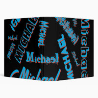 Your name pattern monogram blue red black colour