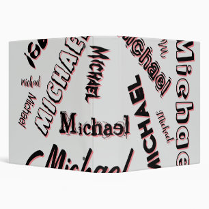 Your name pattern monogram rose colour shadow binder