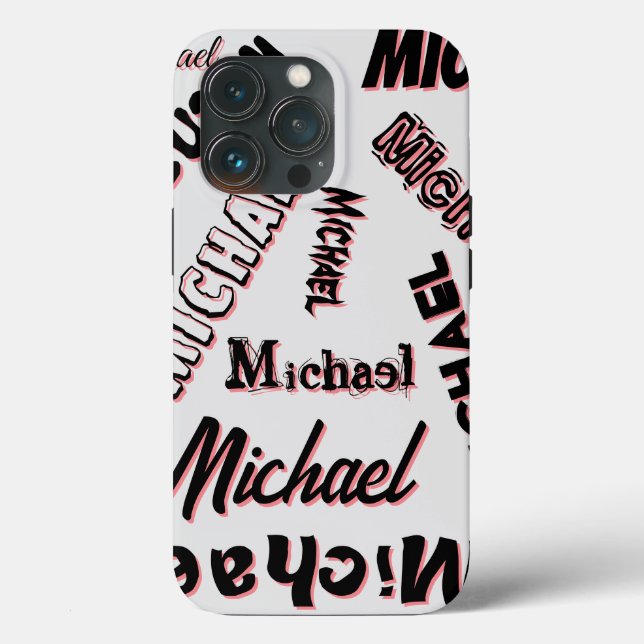 Your name pattern monogram rose colour shadow Case-Mate iPhone case (Back)