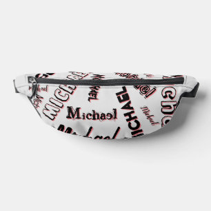 Your name pattern monogram rose colour shadow fanny pack