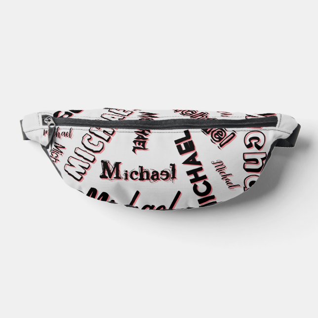 Your name pattern monogram rose colour shadow fanny pack (Lay Down)