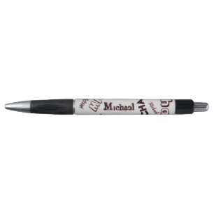 Your name pattern monogram rose colour shadow pen