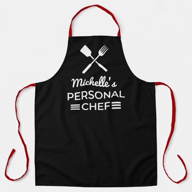 Your Name Personal Chef Apron - Personalized Gift (Front)