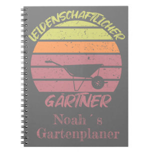 your name personalizable design gardener notebook