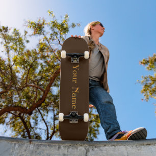 Your Name Personalize Brown    Skateboard