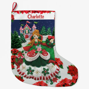 Your Name Personalize Christmas Holiday Princess Large Christmas Stocking