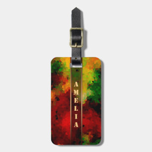 Your name, personalize, initials, abstract luggage tag