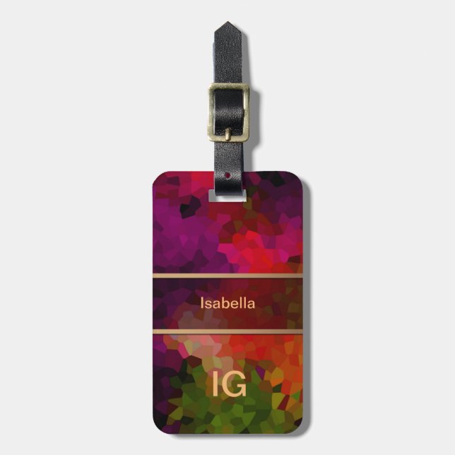 Your name, personalize luggage tag (Front Vertical)
