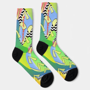 YOUR NAME Personalize Multi Collage Crew Socks