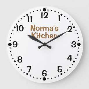 Your Name Plain Personalized Kitchen Clock Custom