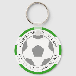 Your Name plus Football Team Name Keychain