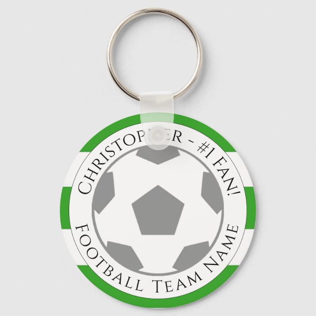 Your Name plus Football Team Name Keychain (Front)