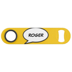 Your Name Pop Art Comic Book Speech Bubble Speed Bottle Opener
