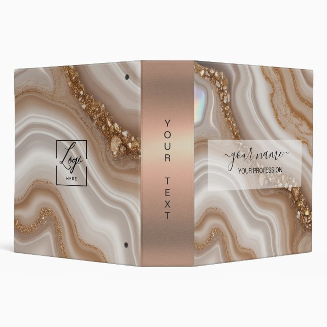 Your name & Profession neutral beige  Binder (Background)