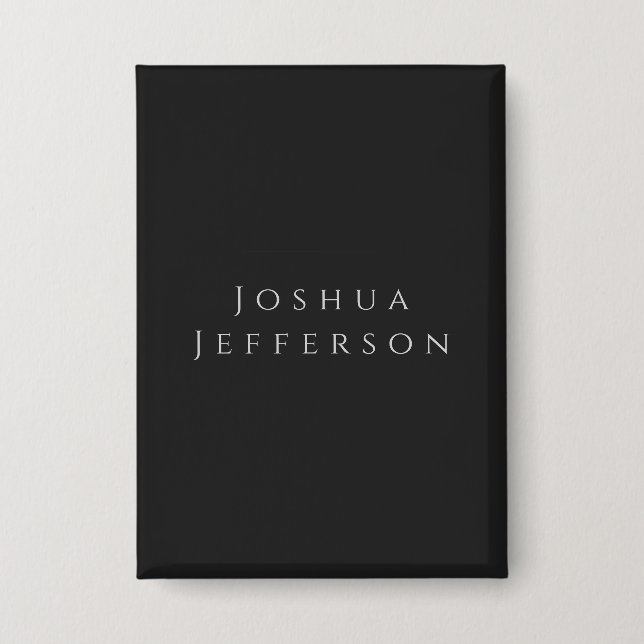 Your Name Professional Creative Plain Black Grey (Front)