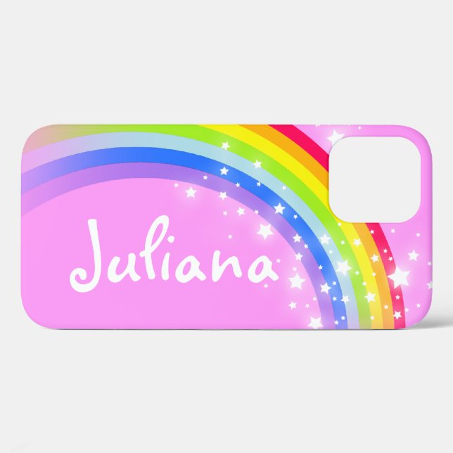 Your name rainbow light pink star sky  Case-Mate iPhone case (Back (Horizontal))