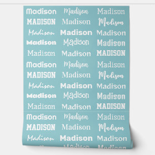 YOUR NAME Repeating Custom Colour Wallpaper