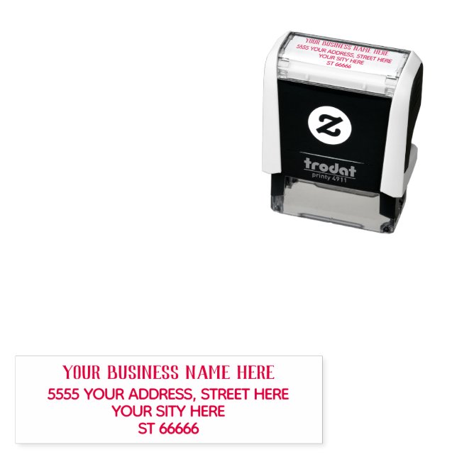 Your Name Return Address Simple Stamp Example (In Situ)