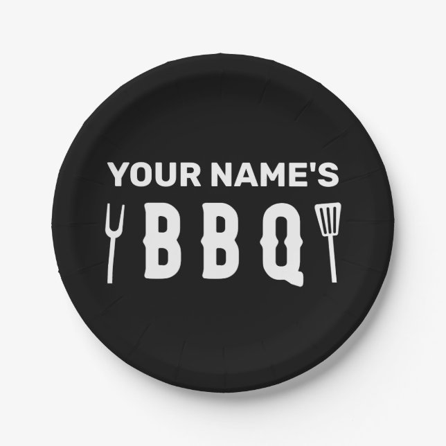 Your Name’s Bbq Paper Plate (Front)