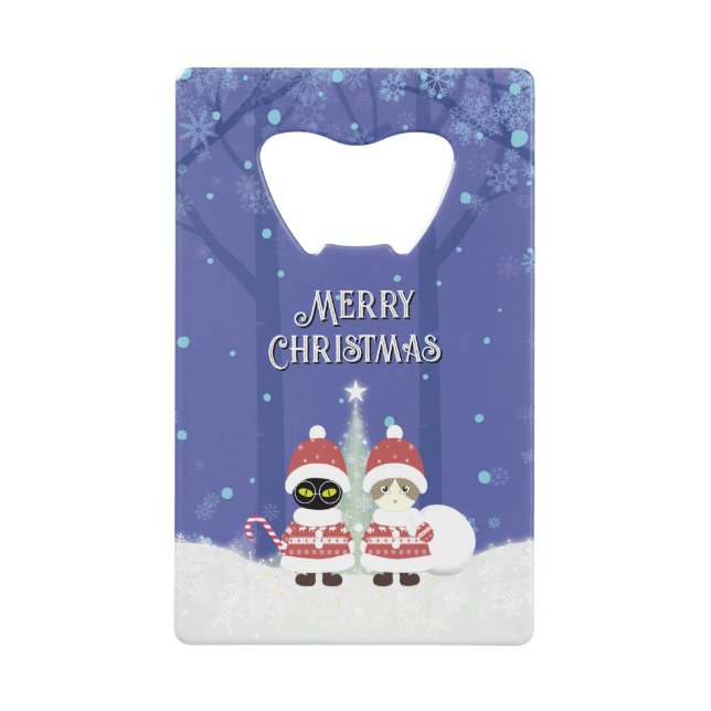 [Your name]'s Poiluna Christmas Credit Card Bottle Opener (Front)