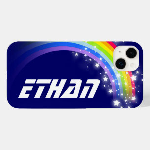 Your name short rainbow navy blue ipod case