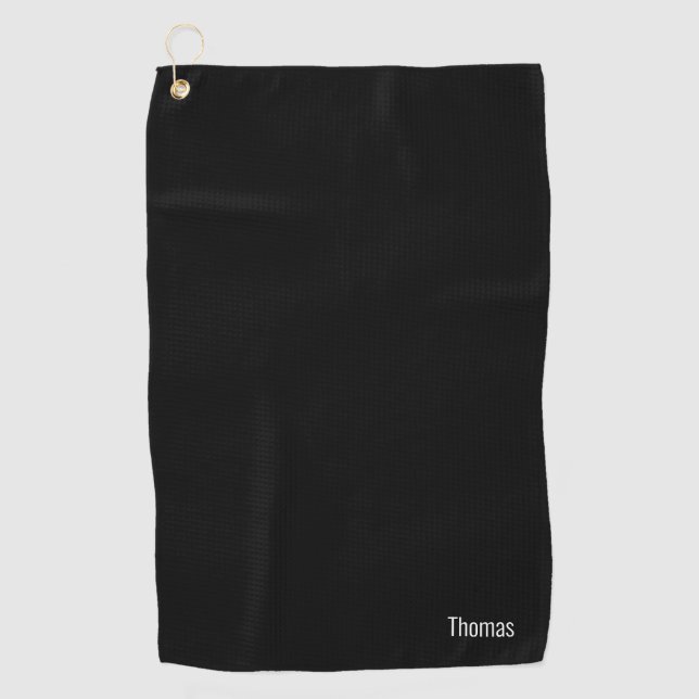 Your name simple minimalist modern font   golf towel (Front)