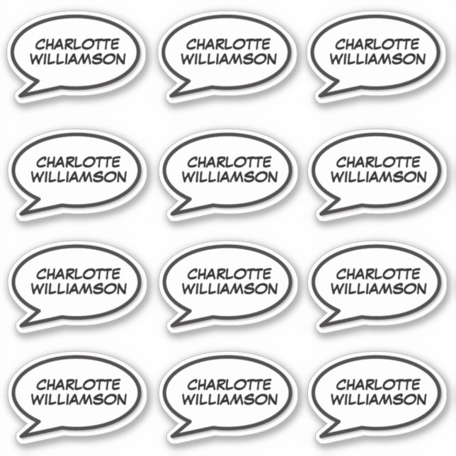Your Name Speech Bubble Fun Retro Comic Book (Front)