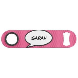 Your Name Speech Bubble Fun Retro Comic Book Speed Bottle Opener