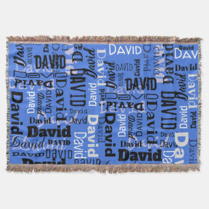 Your NAME Step and Repeat Throw Blanket