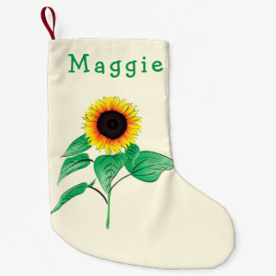 Your Name Sunflowers Christmas Stocking