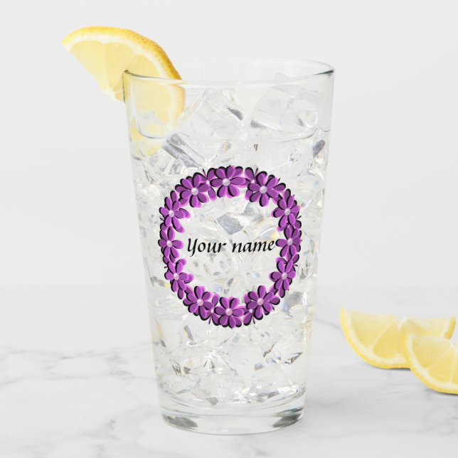 Your name, text, personalized glass (Front Ice)