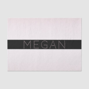 Your Name   Thin White & Sublte Rose Ombre Stripes Tissue Paper