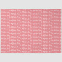 Your Name Tissue Paper- Pink