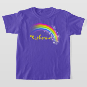 Your name up to 9 letters rainbow violet top
