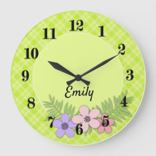 Your name, watch, retro large clock