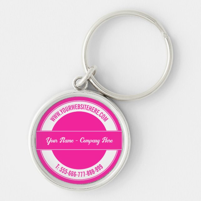 Your Name Website Phone Colour Keychain Promotiona (Front)
