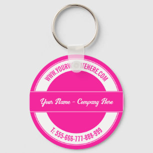 Your Name Website Phone Colour Keychain Promotiona