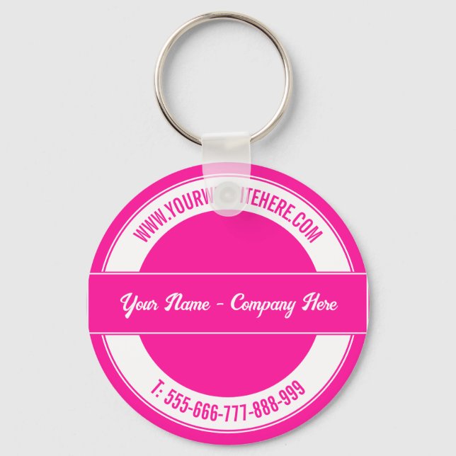 Your Name Website Phone Colour Keychain Promotiona (Front)